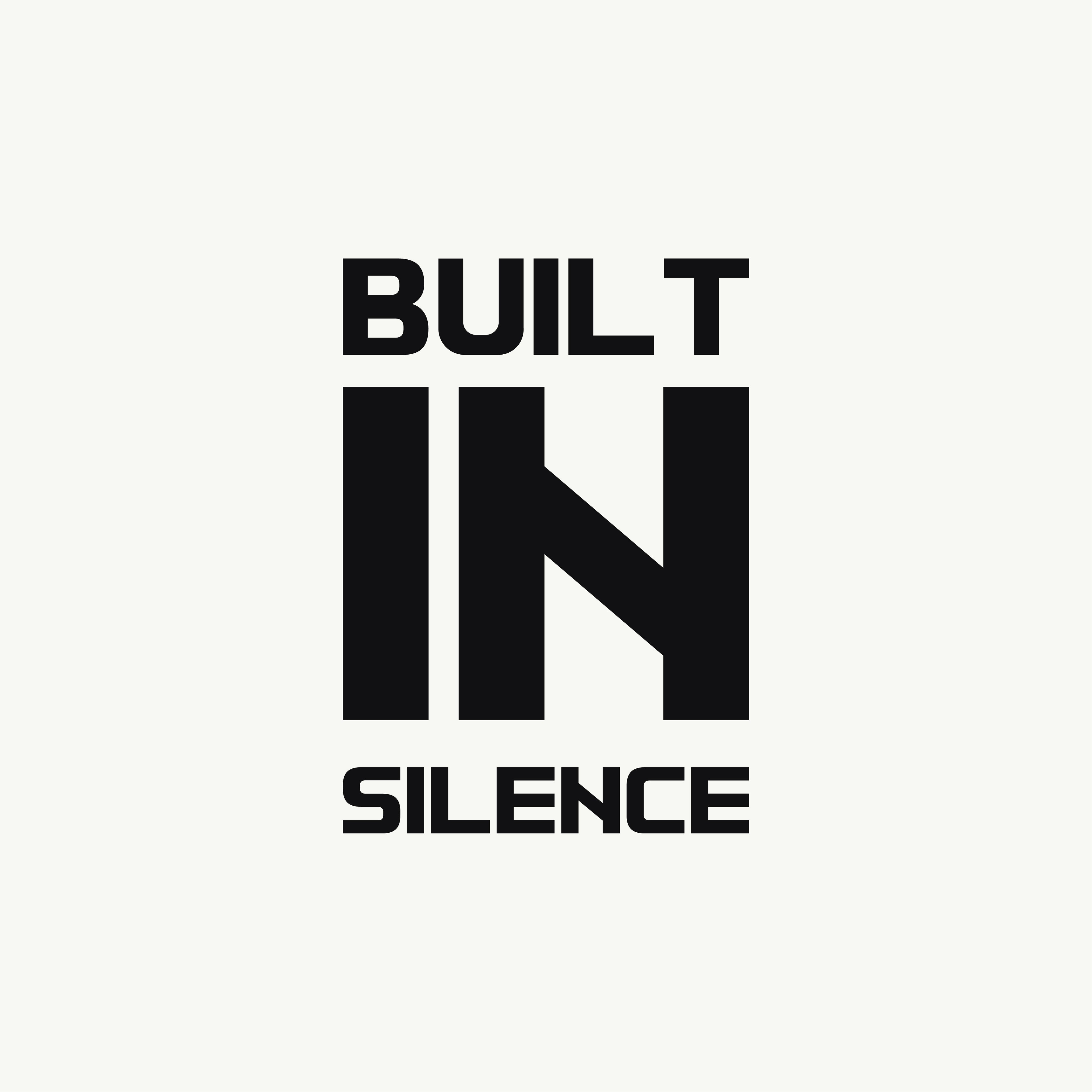 minimal streetwear t-shirt black FALLR design BUILT IN SILENCE print