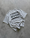 Unisex minimal streetwear cotton t-shirt natural FALLR FORM OVER NOISE graphic print