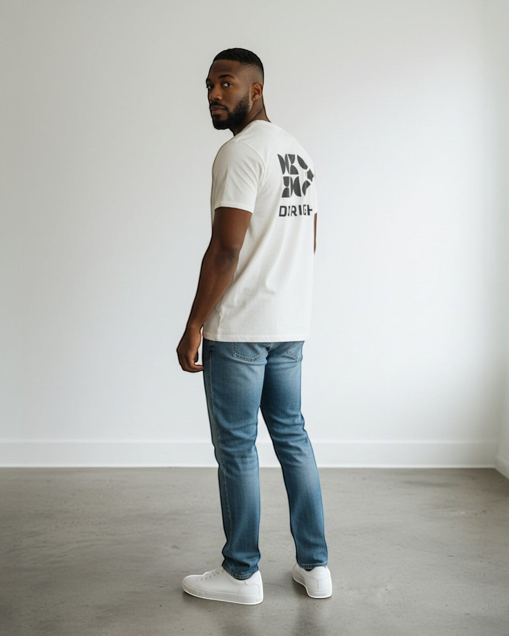 FALLR wear cream 100% cotton oversized graphic tee with